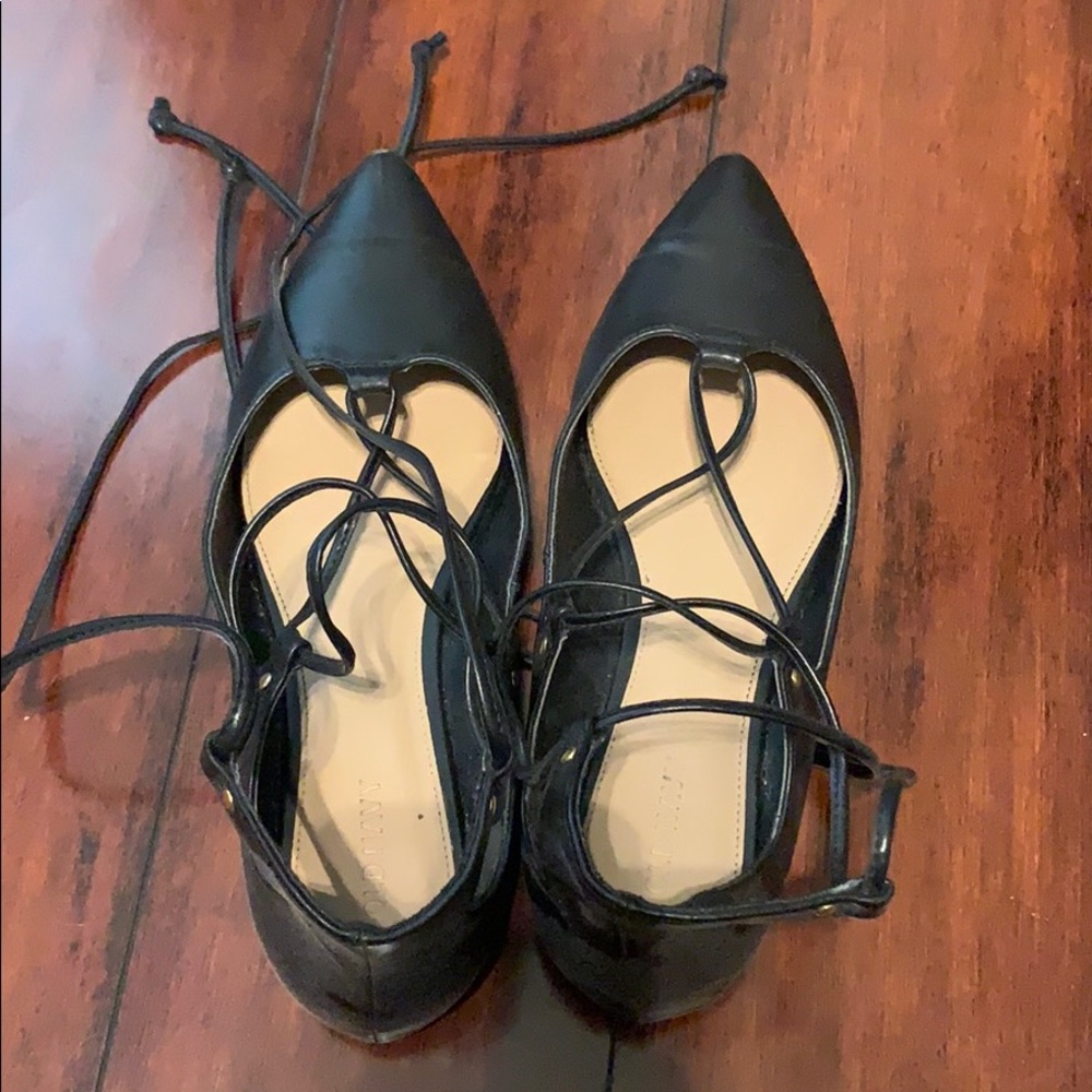 Lace up flats